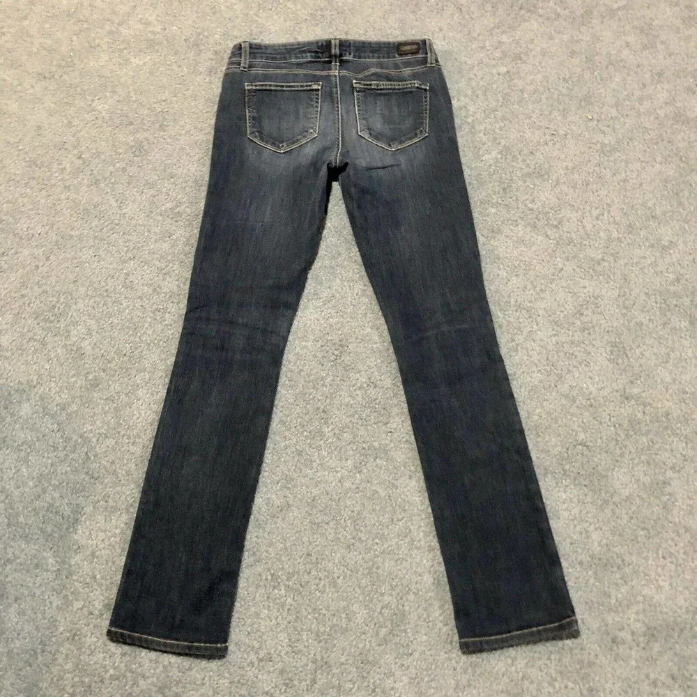 Paige Jeans 27 Skyline Straight Dark Blue Low Rise 30 Inseam Women’s - Picture 3 of 11